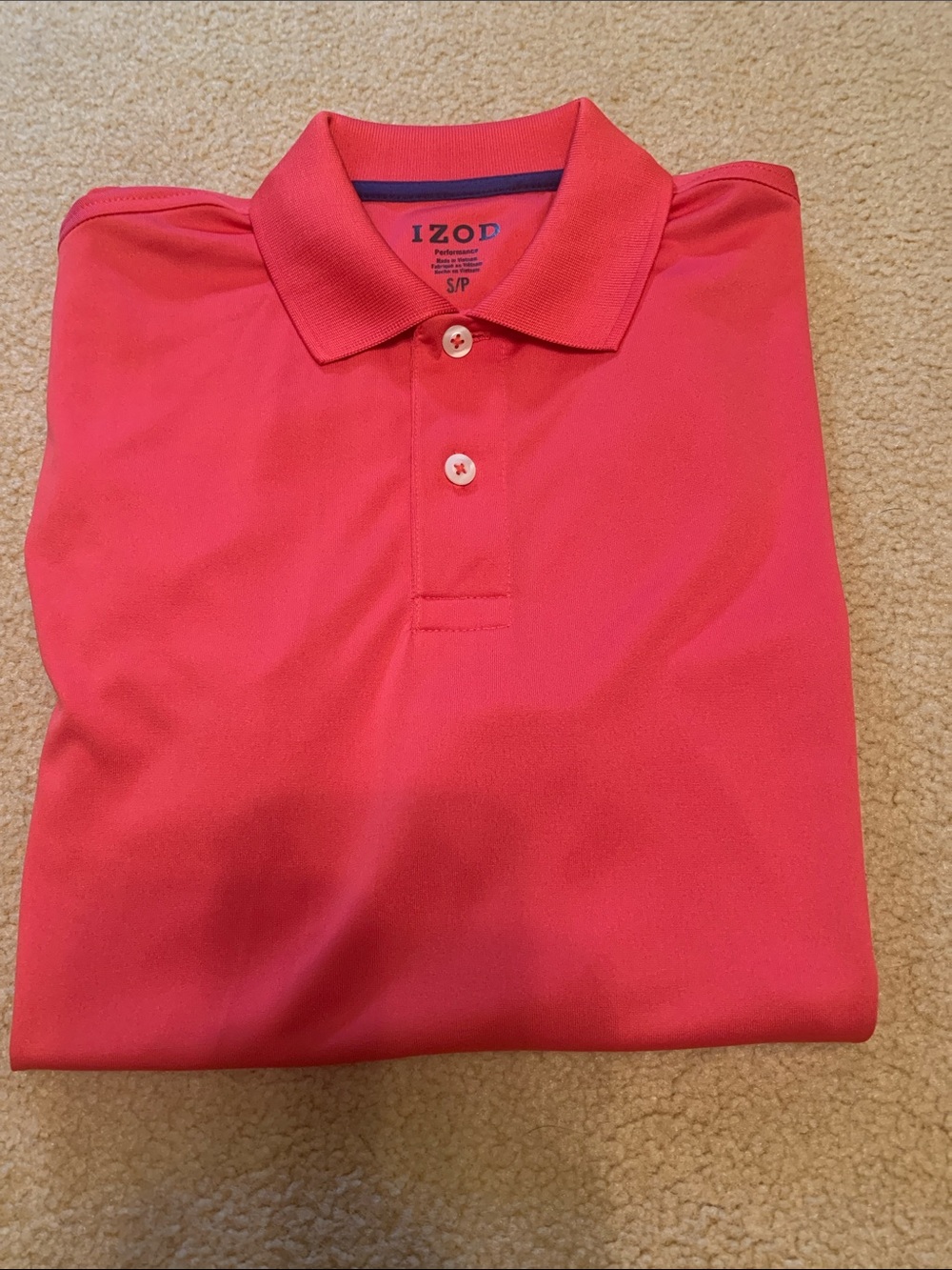 IZOD Men’s Coral-Red Performance Polo